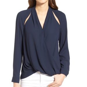 Trouve Cutout Surplice Top